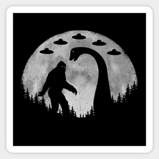 Bigfoot Loch Ness Monster Sticker